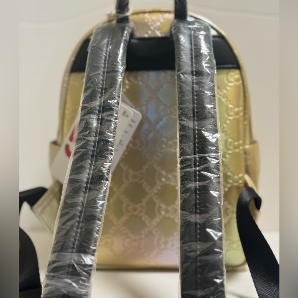 Hello Kitty Loungefly Sanrio Metallic Gold Backpack 50th Anniversary - Picture 11 of 12